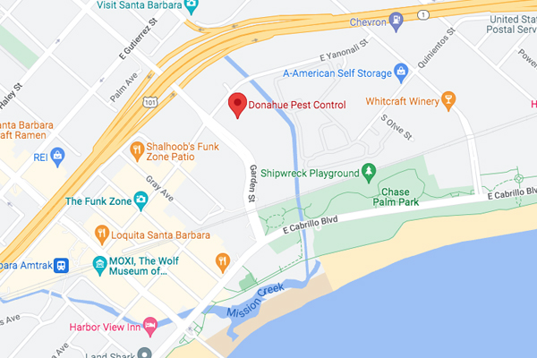 Donahue Termite Location on a Map